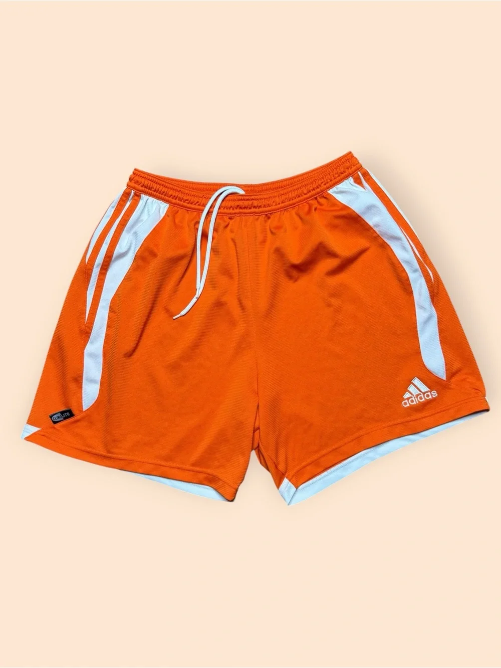 Vintage Adidas Y2K Athletic Shorts Large Orange Vtg 2000s